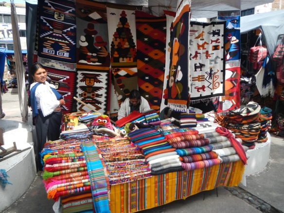 One of the illions of market stands in Otavalo.